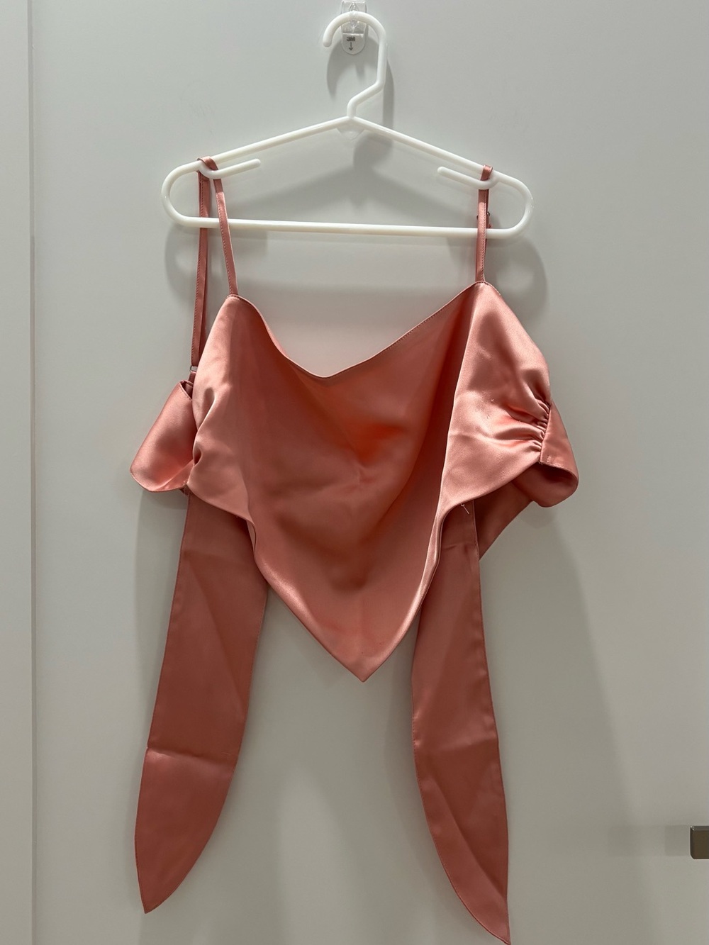 Forever 21 Satin Coral Pink Bandana Top